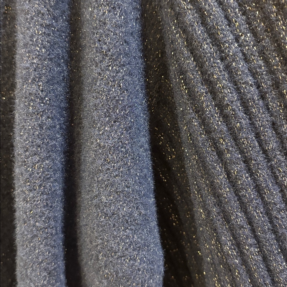 Nanette Lepore Midnight Blue Knit Top METALLIC THREADING THROUGHOUT
PUFF L/S - Picture 11 of 14